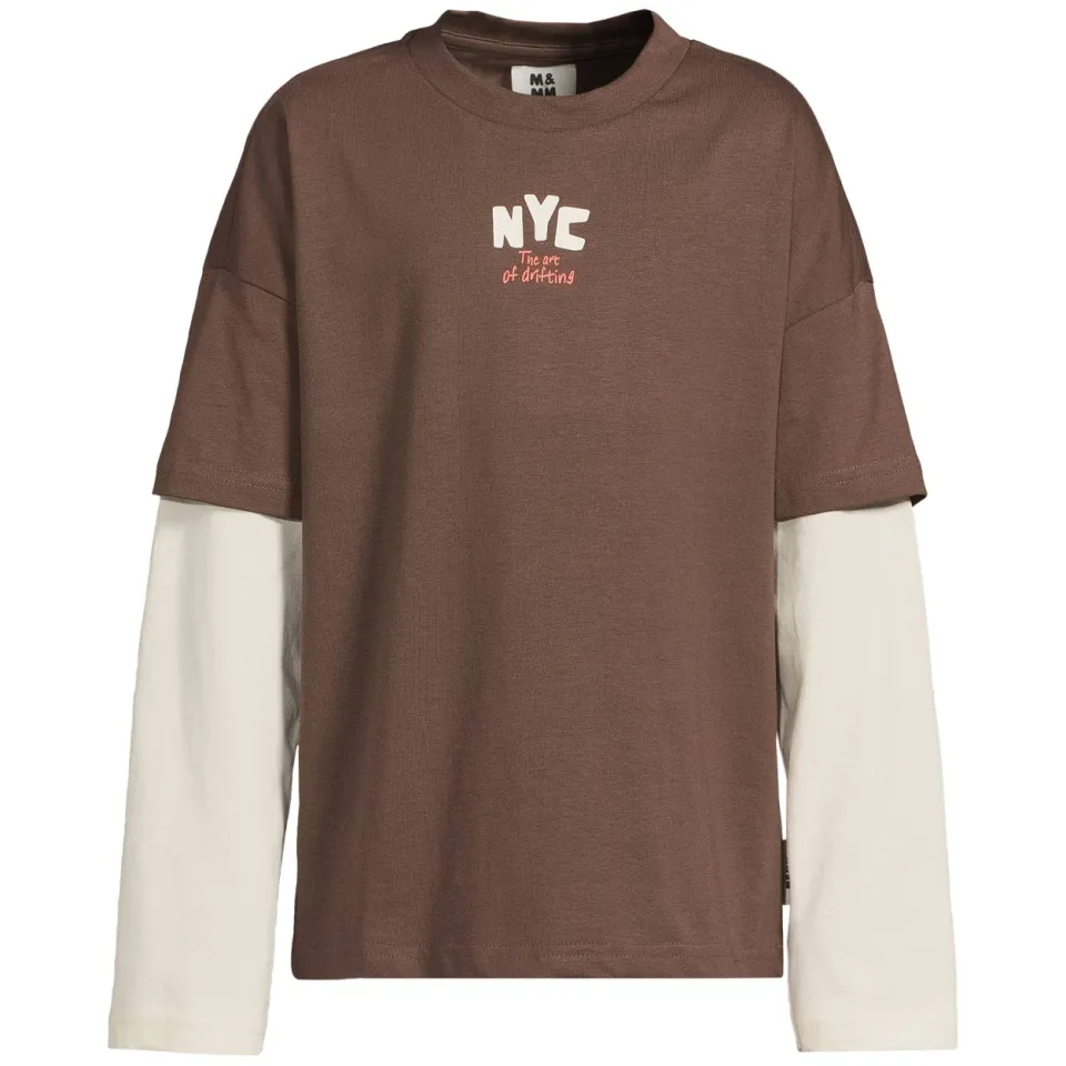Me & My Monkey longsleeve met backprint donkerbruin, foto 2