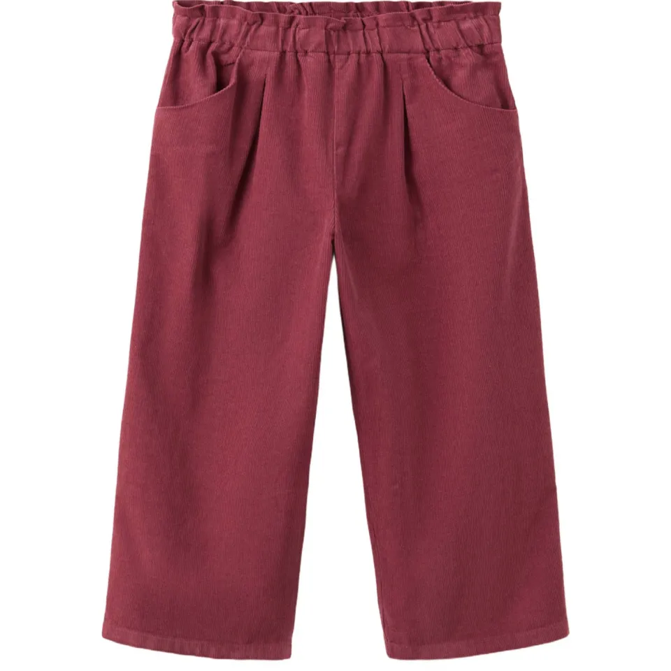 Mango corduroy casual broek rood, foto 2