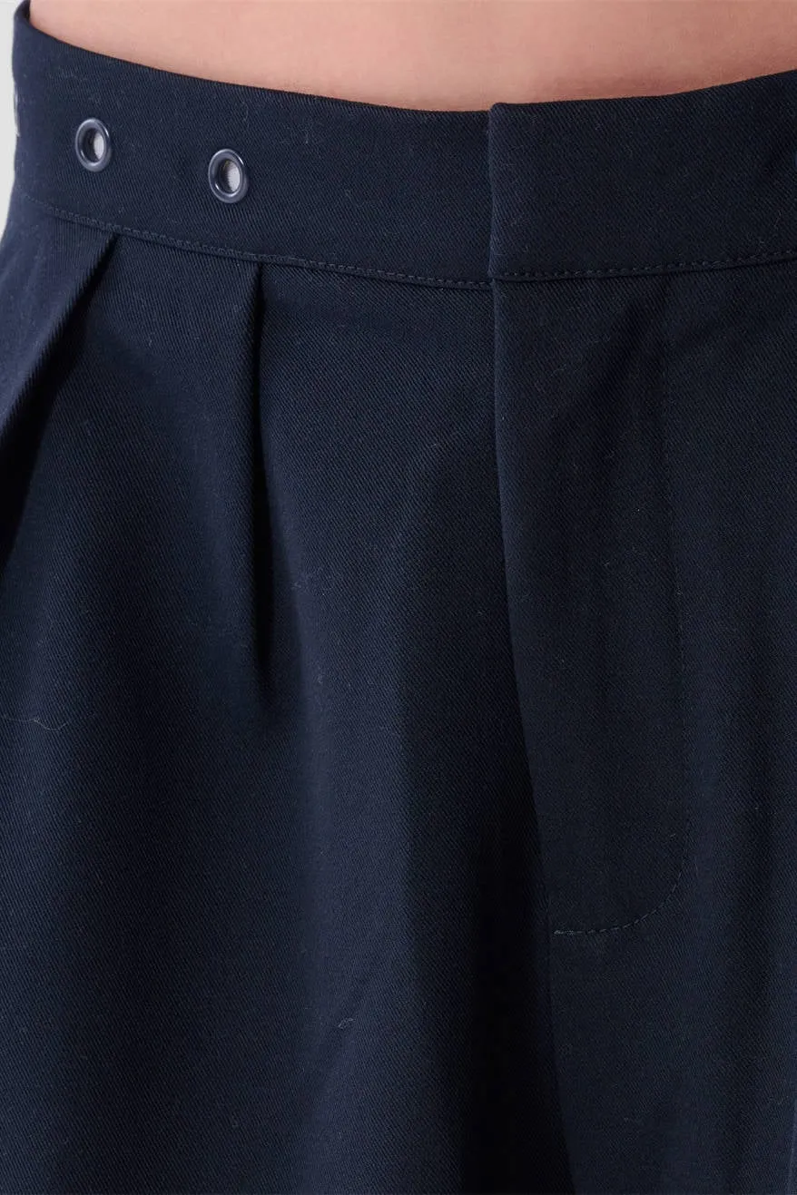 Shoeby pantalon met plooien marineblauw, foto 6