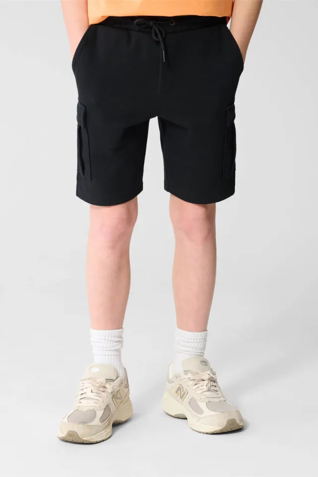 Shoeby cargo sweatshort zwart, foto 4