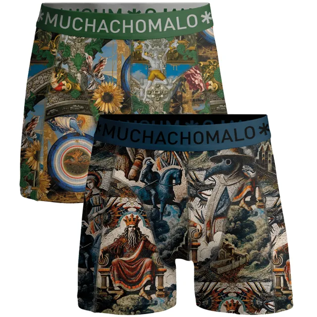 Muchachomalo Heren 2-pack Boxershorts Premodern veelkleurig, foto 2