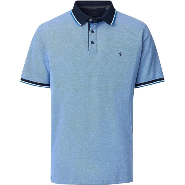 Casa Moda T-shirt Casamoda Polo Piqué Contrast Blauw