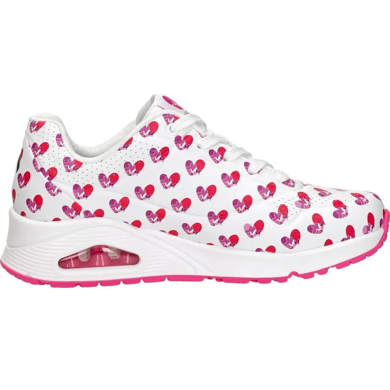 Skechers Uno Live Colorfully lage sneakers wit