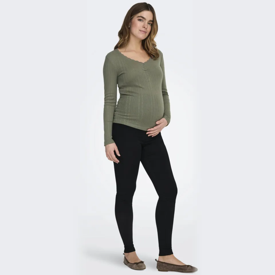 Only MATERNITY skinny zwangerschaps jegging OLMRAIN zwart