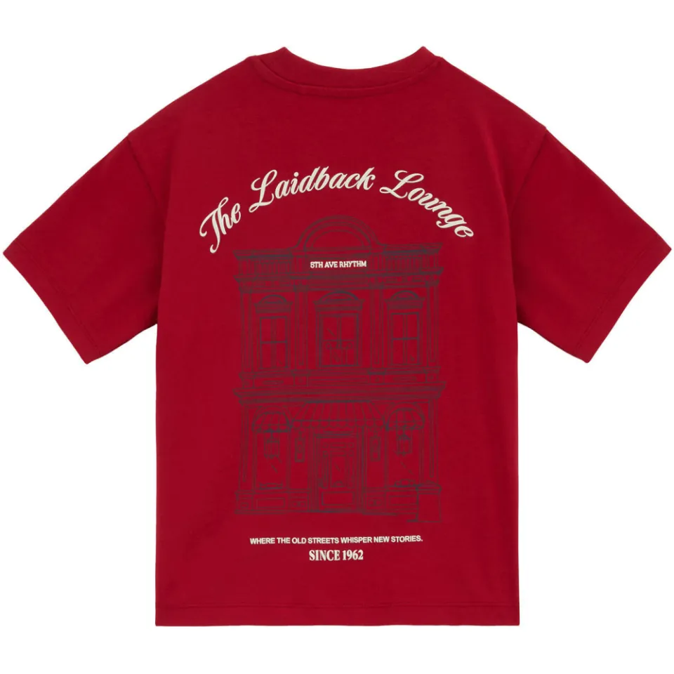 WE Fashion T-shirt rood met backprint, foto 4