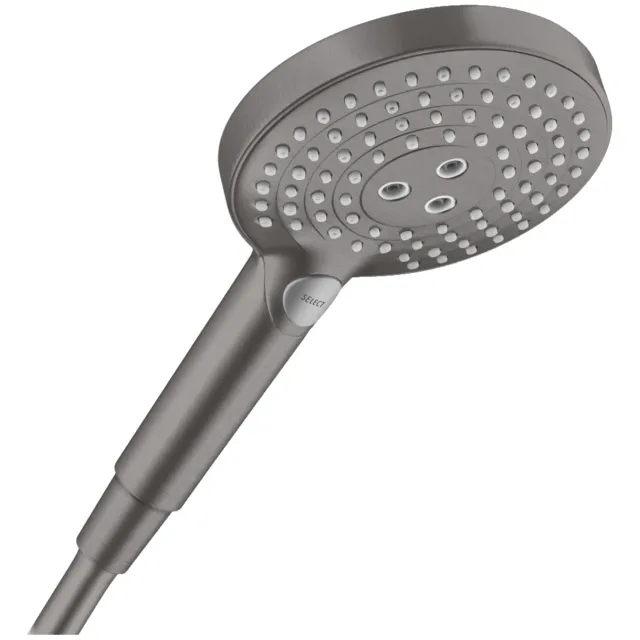 Hansgrohe Handdouche HansGrohe Raindance Select S AirPower 120 3jet Geborsteld Zwart Chroom