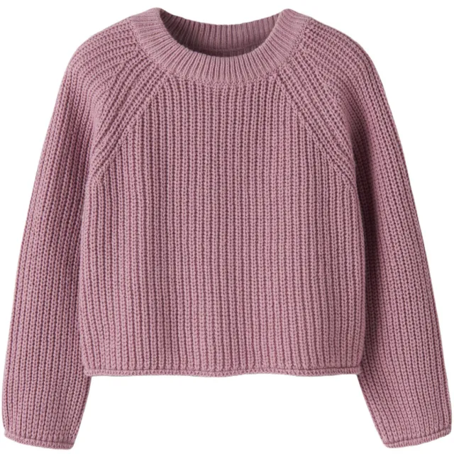 NAME IT MINI oversized gebreide trui - lila