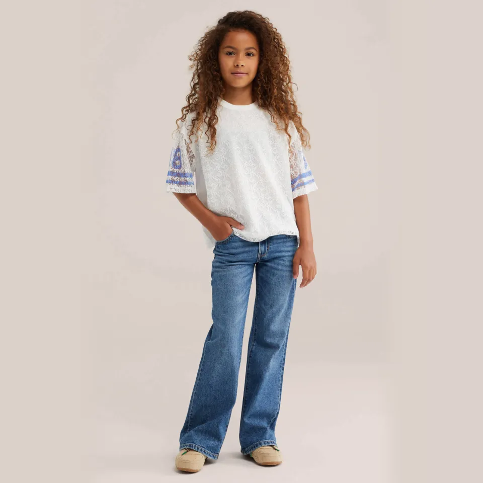 WE Fashion Blue Ridge wide leg jeans - blauw Medium blue denim