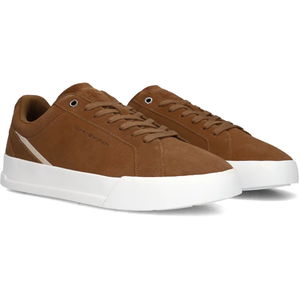 Tommy Hilfiger TH Court Premium sneaker bruin, foto 4