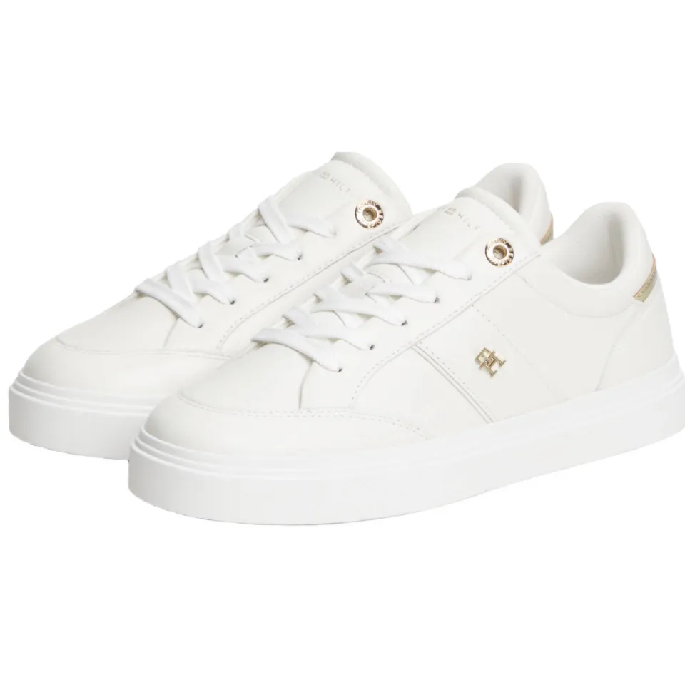 Tommy Hilfiger leren sneakers met logo - wit, foto 3