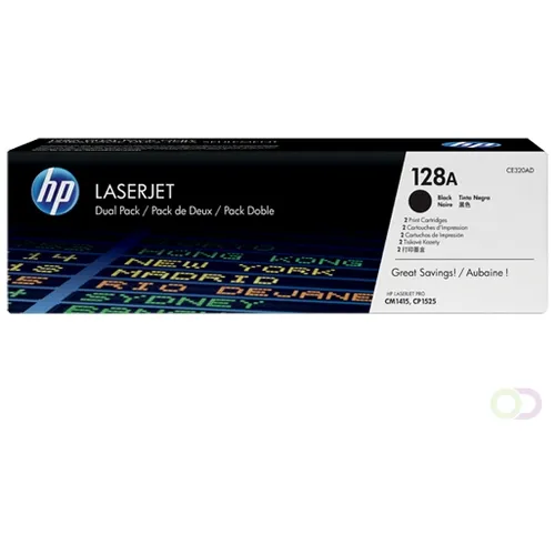 Hp CE320AD 128A Toner Zwart Dual-pack