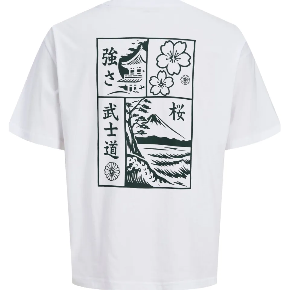 Jack & Jones rechtvallend t-shirt met backprint wit, foto 3