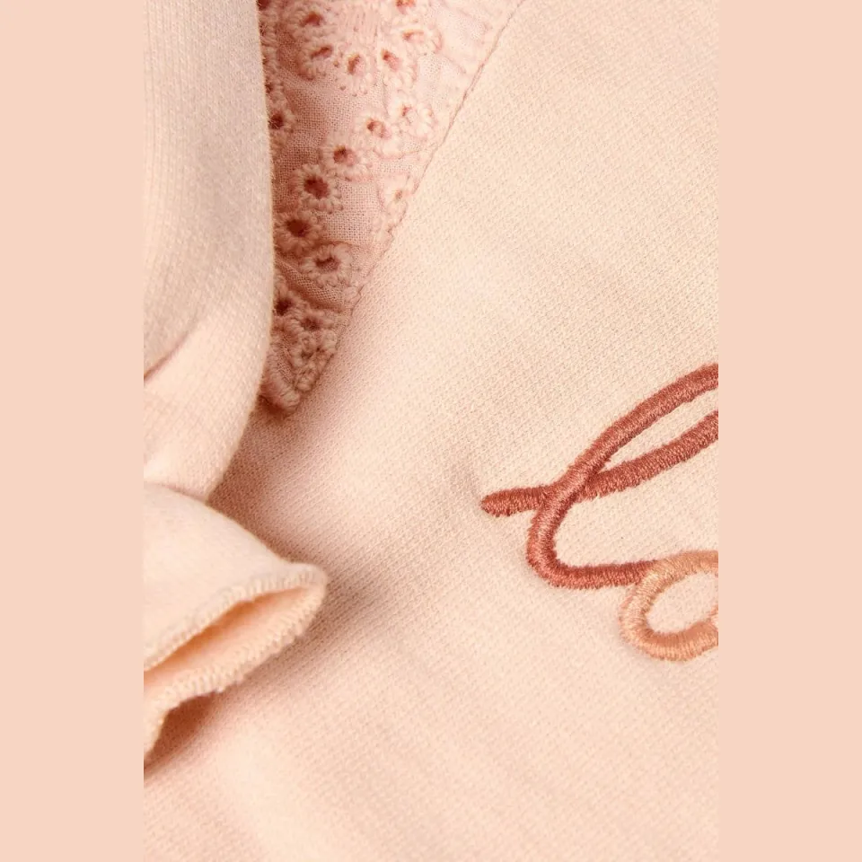 Little Dutch sweater met ruches en tekst - roze, foto 8