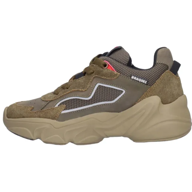 Braqeez leren sneakers - groen, foto 2