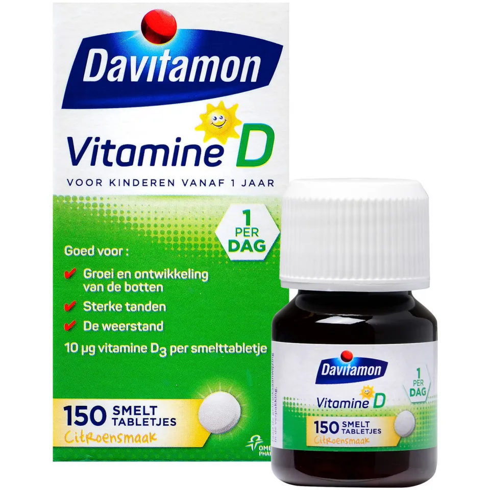 Davitamon Vitamine D Kind smelttabletten citroen, foto 4