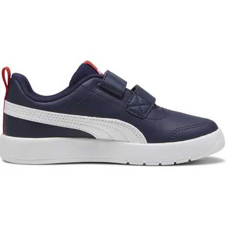 Puma Courtflex V3 V PS sneakers donkerblauw donkerblauw/wit/rood, foto 4