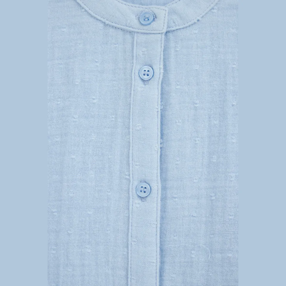 WE Fashion blouse met ruches lichtblauw, foto 7