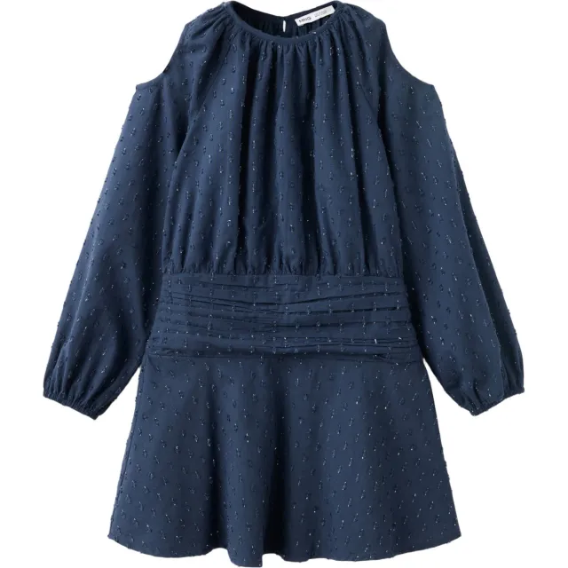 Mango Kids korte glitterjurk marineblauw, foto 2