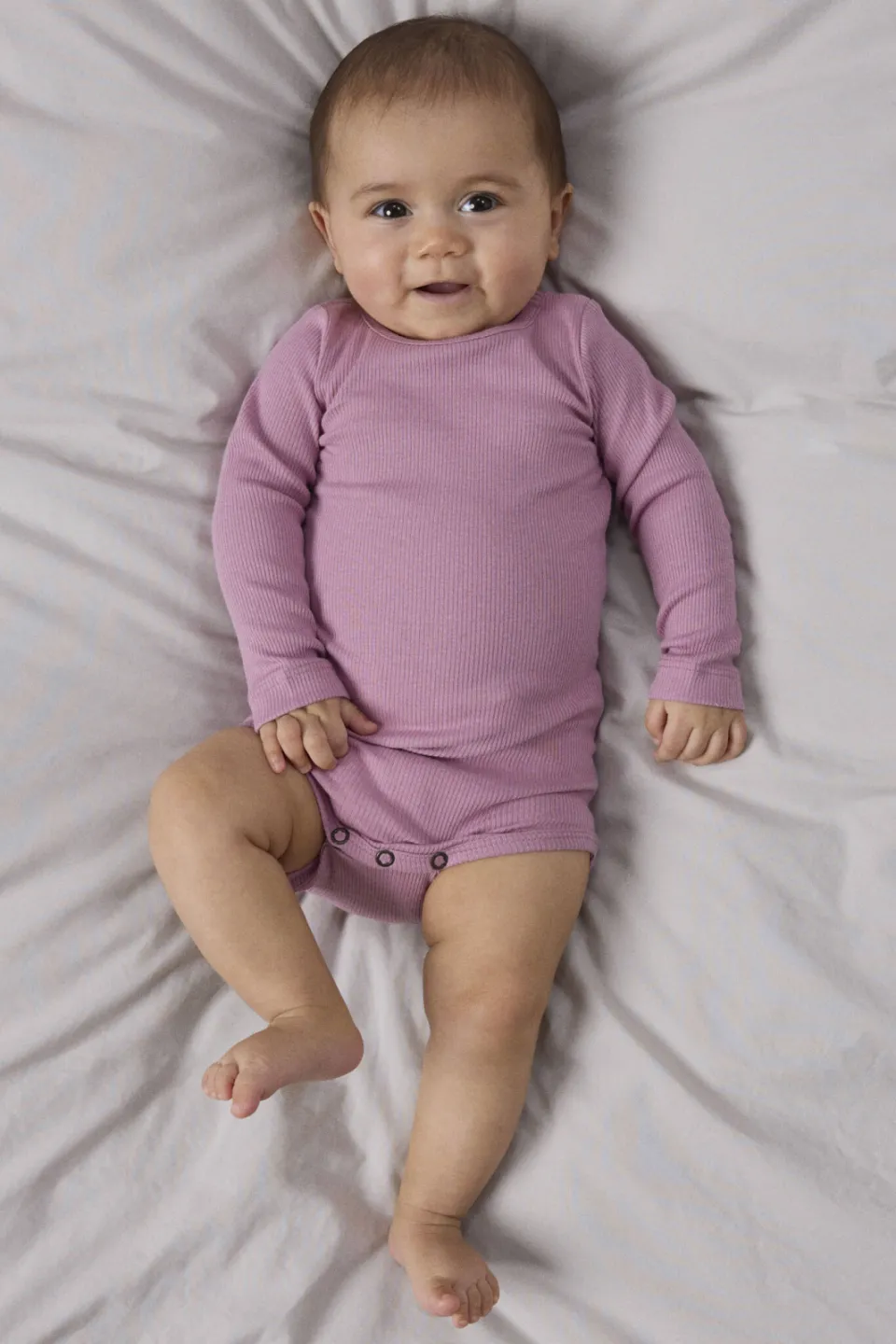 NAME IT BABY romper met textuur - lila