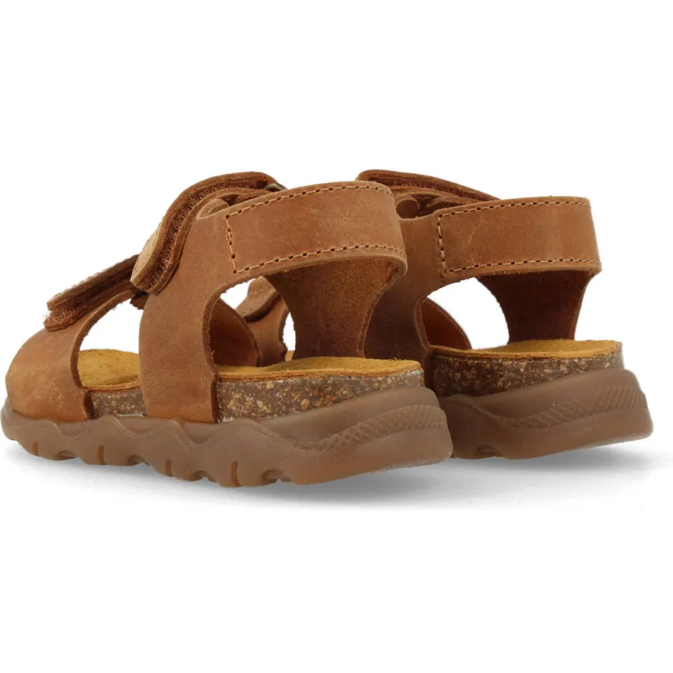 Develab leren sandalen cognac, foto 5