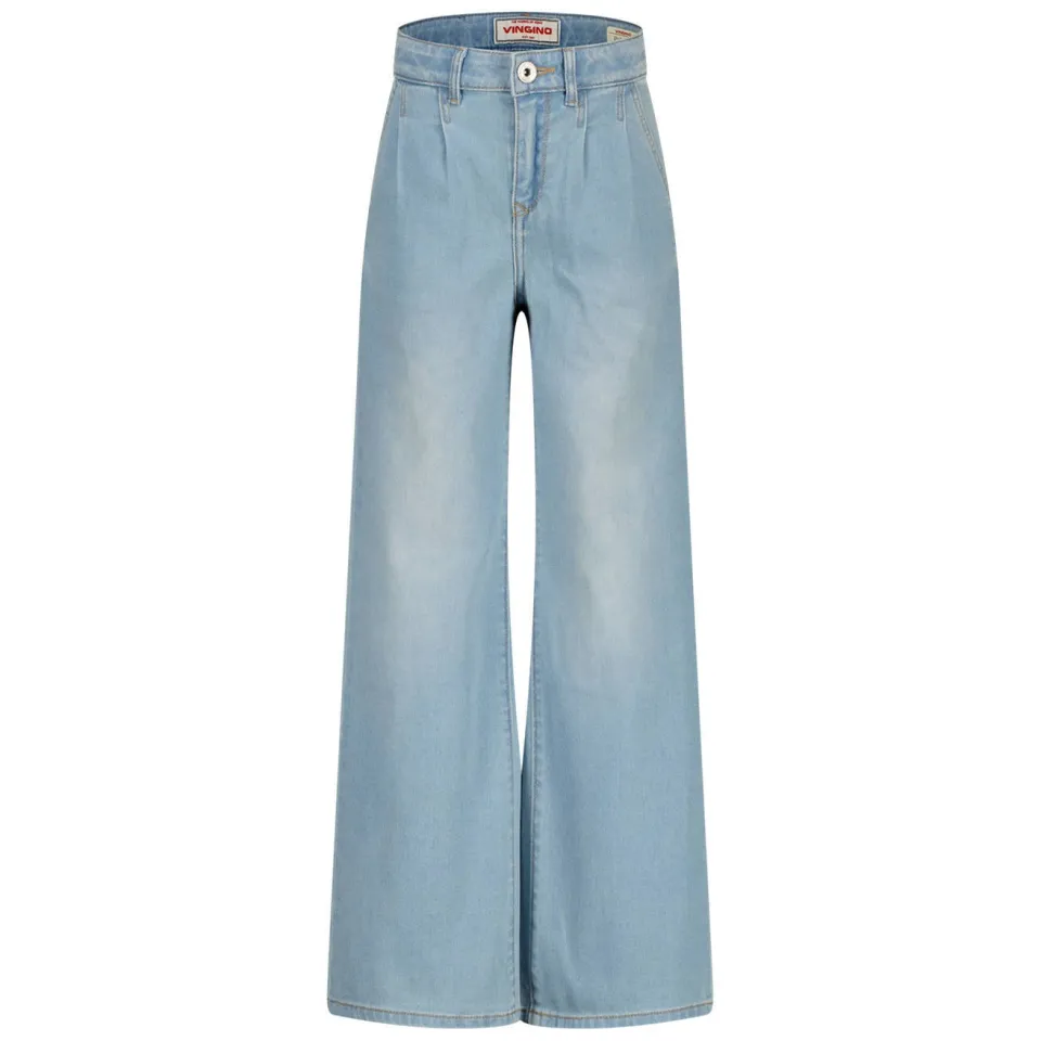Vingino Cathy high waist wide leg jeans light blue denim, foto 2