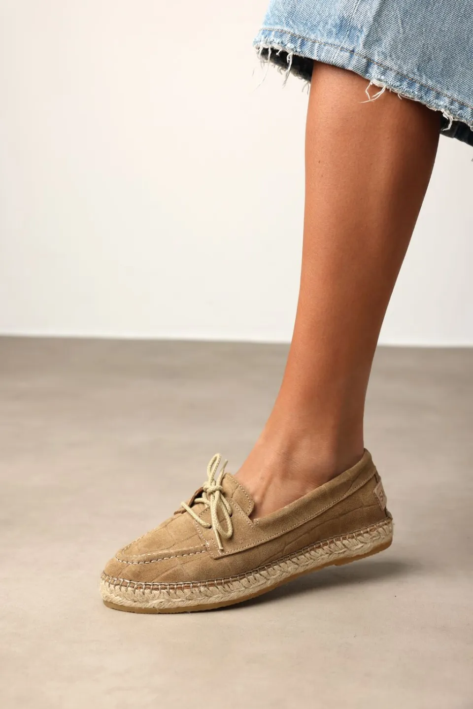 Shabbies Amsterdam Elche Cruise espadrille Suède Zand, foto 8