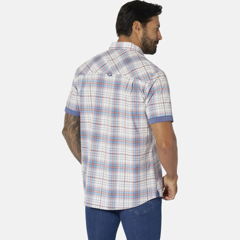 Jan Vanderstorm +FIT Collectie regular geruit casual overhemd lichtblauw blauw, foto 5