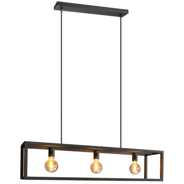 EGLO Eldrick Hanglamp - E27 - 70 cm - Zwart Zwart;