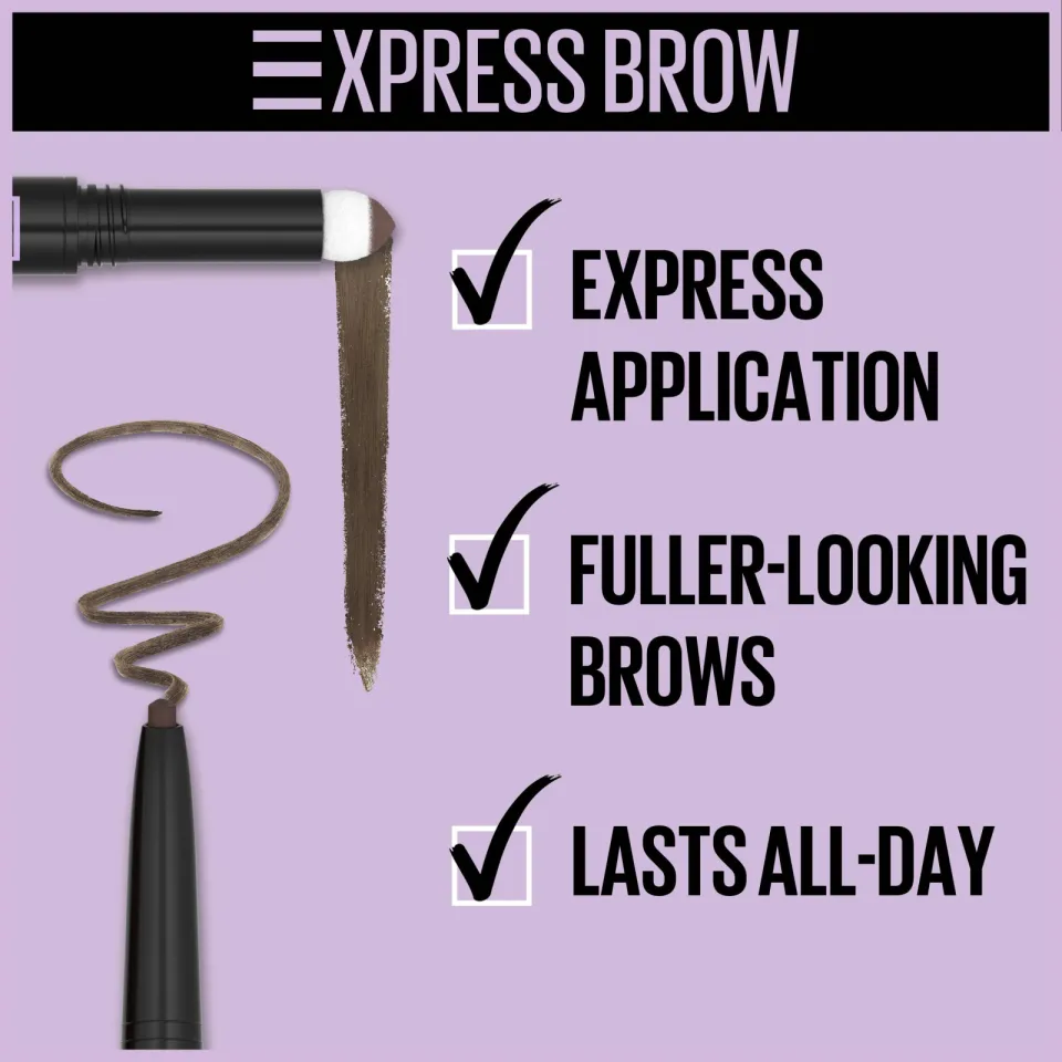 Maybelline New York Express Brow Duo wenkbrauwpotlood donkerbruin multicolor, foto 5
