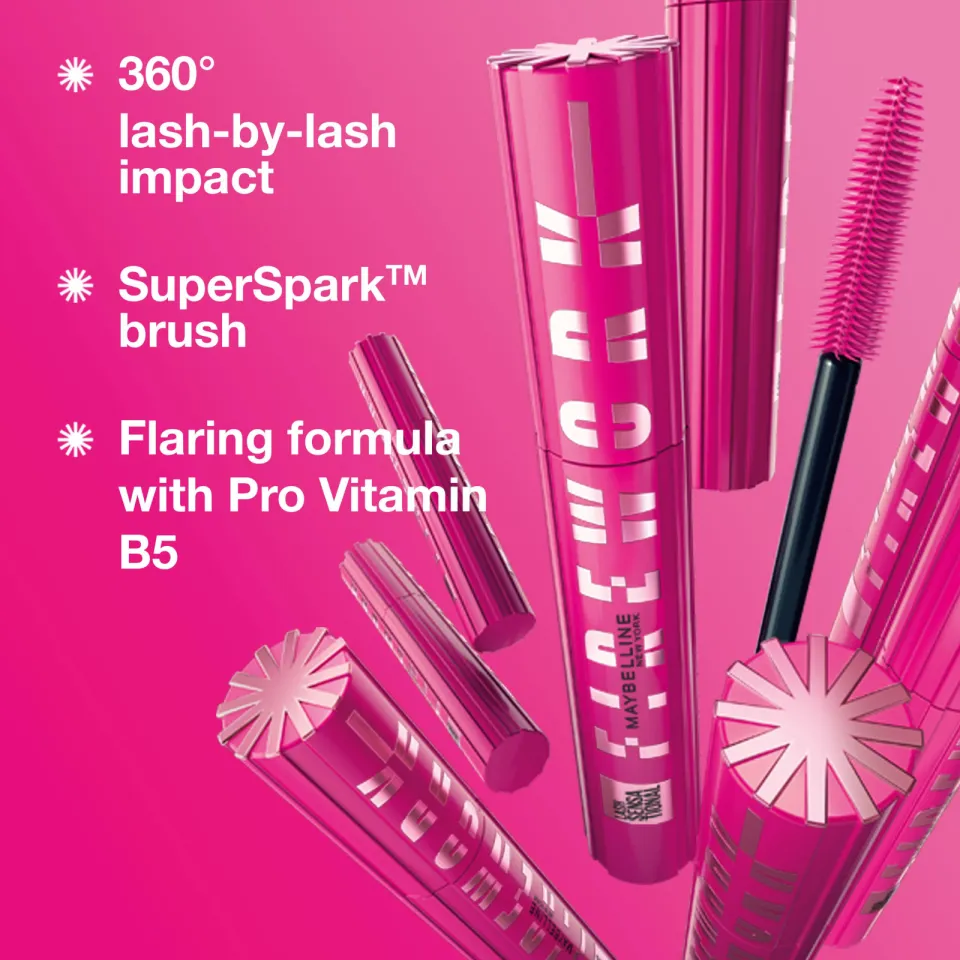 Maybelline New York Lash Sensational Firework mascara waterproof zwart, foto 3