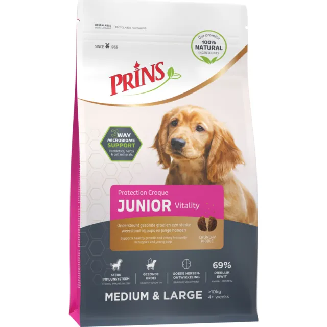 Prins Hondenvoer Droog Protection Croque Junior Vitality 10 kg