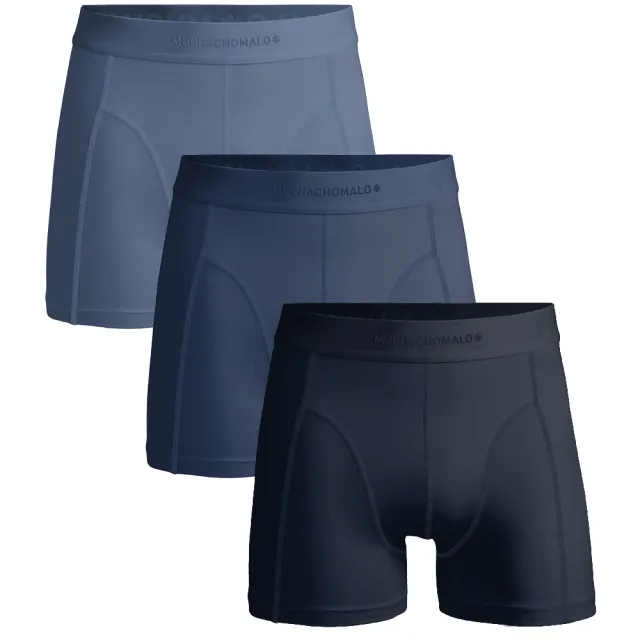 Muchachomalo Heren 3-pack Boxershorts Pima Cotton Blauw