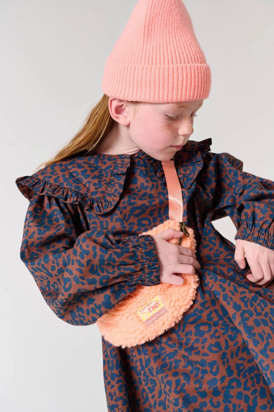 Tumble 'n Dry korte a-lijn jurk met panterprint donkerbruin, foto 6
