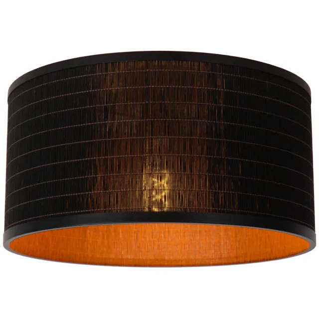 Lucide TAGALOG - Plafonnière - Ø 40 cm - 1xE27 - Zwart Zwart, Naturel