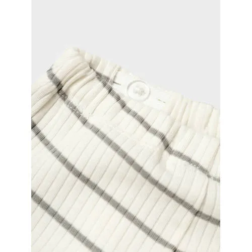 Lil' Atelier gestreepte broek NBMKAIL offwhite/grijs, foto 5