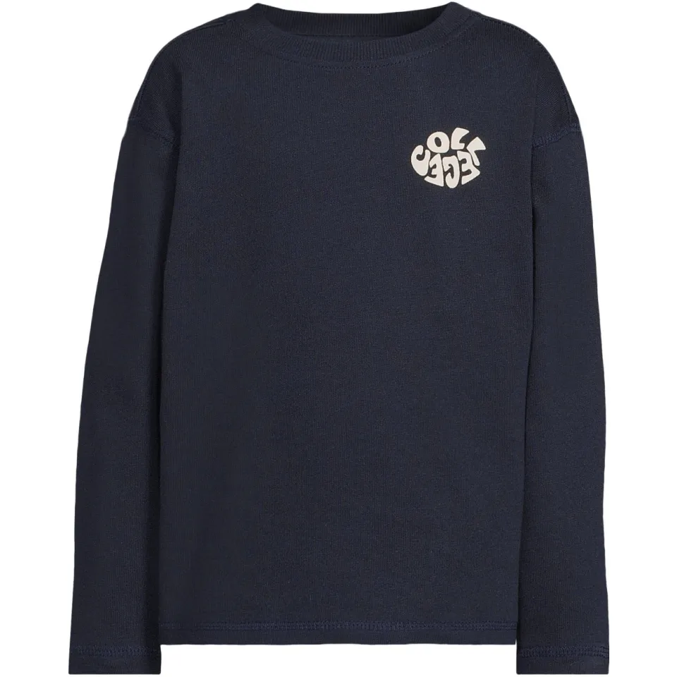 Me & My Monkey rechtvallende longsleeve met backprint donkerblauw, foto 2