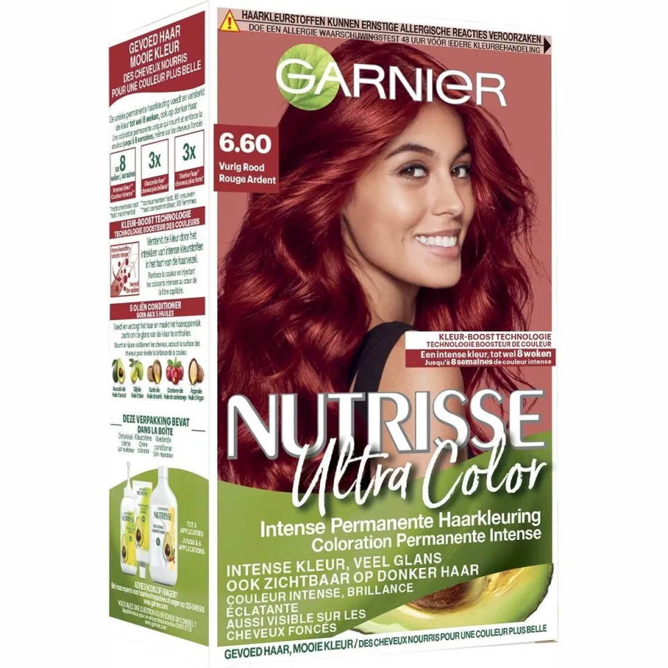 Garnier Nutrisse Ultra Color haarkleuring 6.60 vurig rood, foto 3