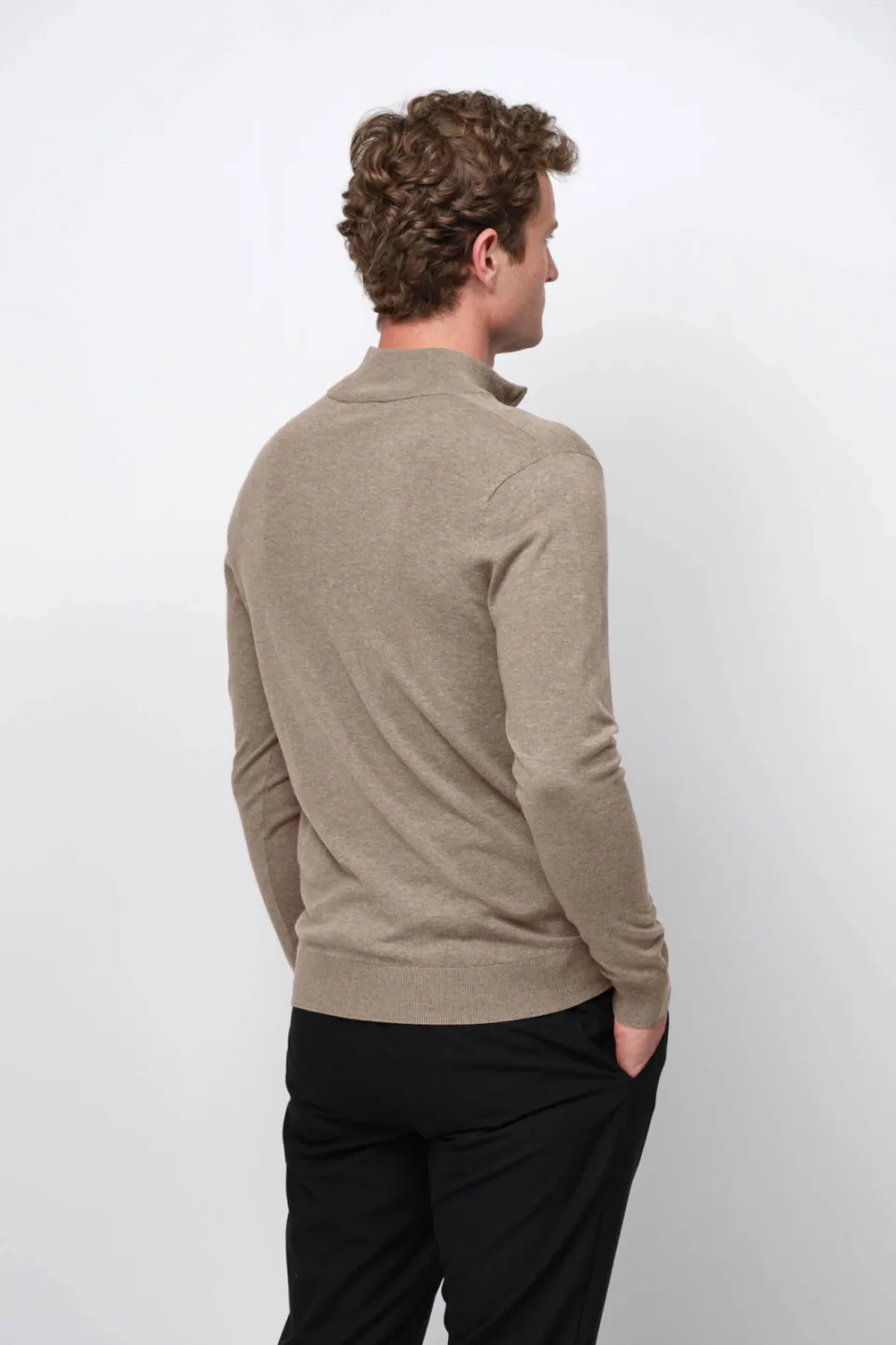 Profuomo trui fijn gebreid beige, foto 6