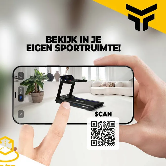 Flow Fitness Runner DTM400i Loopband - 99% Voorgemonteerd grijs, foto 3