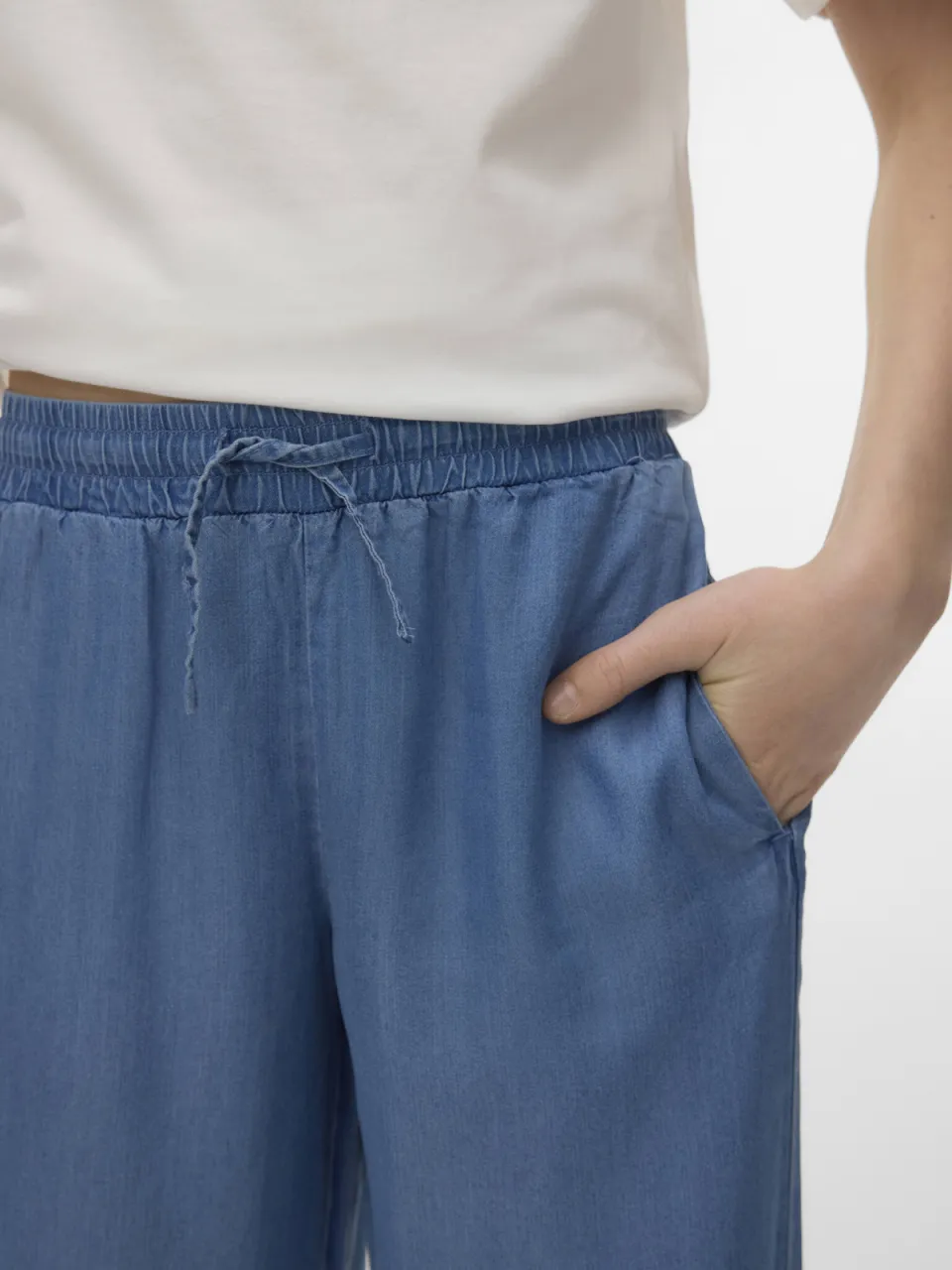 Vero Moda Girl wide leg broek medium blue denim, foto 5