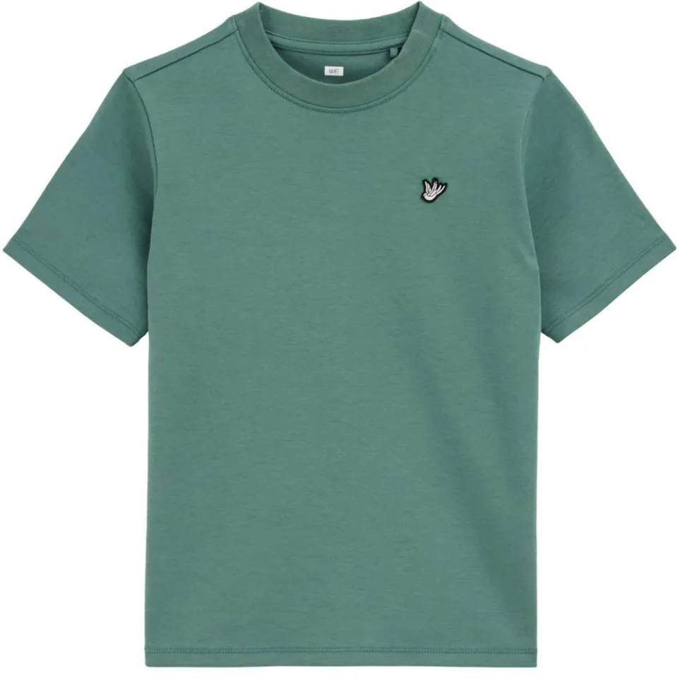 WE Fashion T-shirt effen donkergroen, foto 2