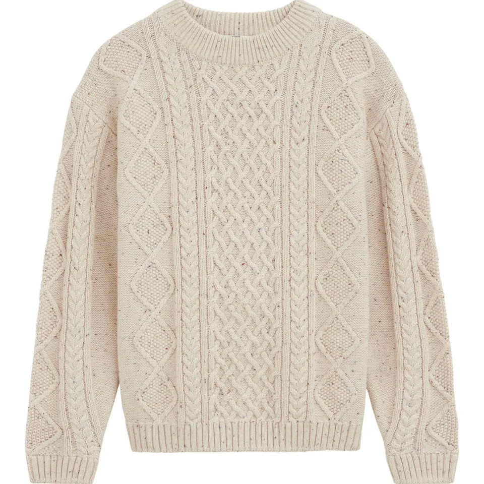 WE Fashion katoenen kabeltrui - beige, foto 2