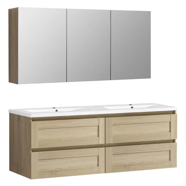 Differnz Badmeubelset Differnz Reno 120x50x55 cm FSC Eiken