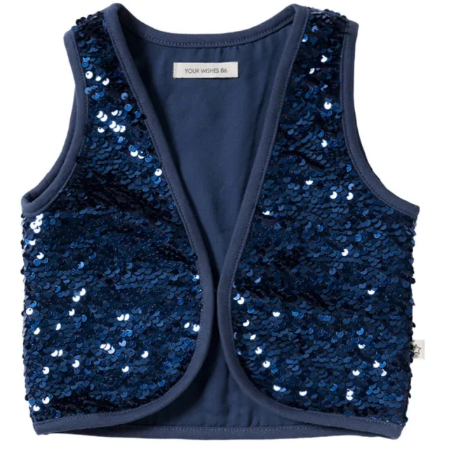Your Wishes gilet blauw met pailletten, foto 2