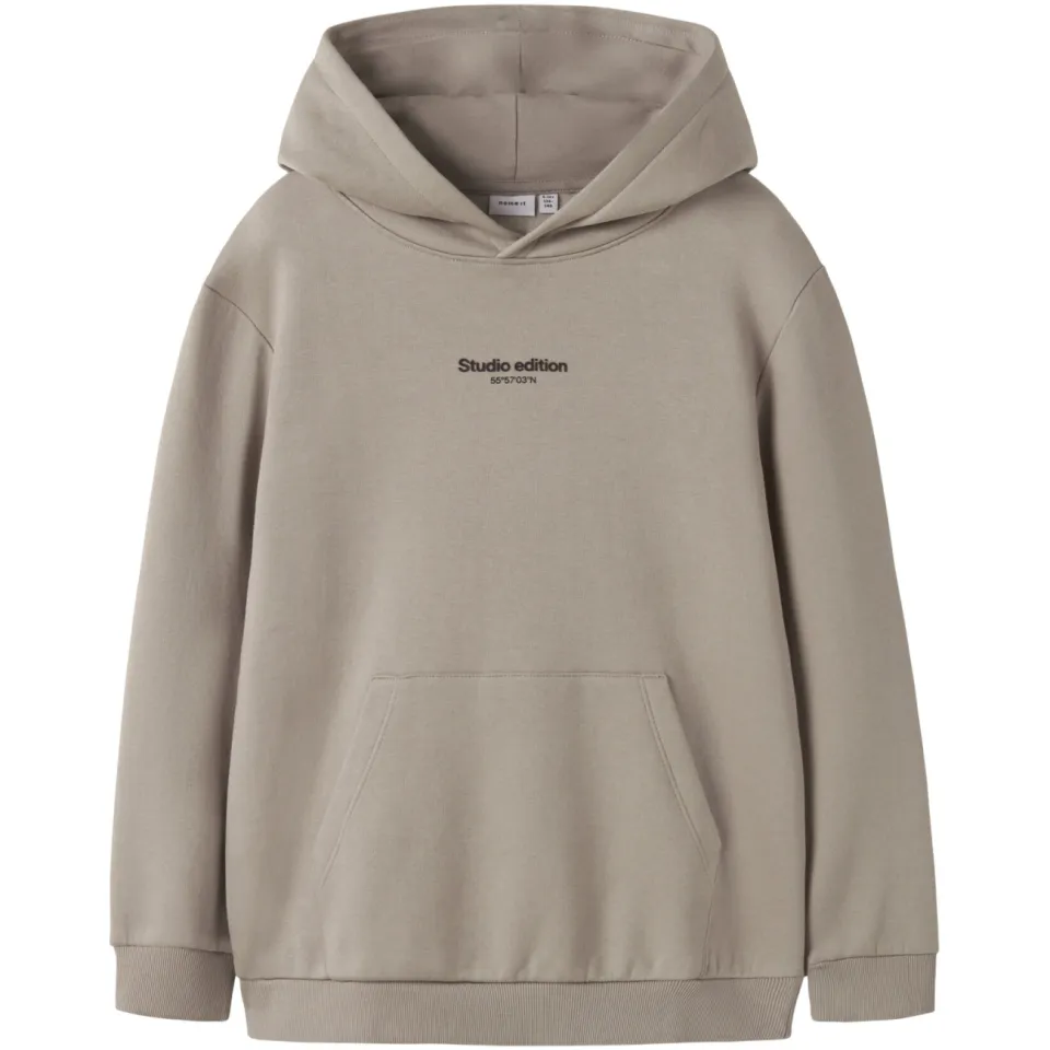 NAME IT KIDS hoodie met tekst beige, foto 2
