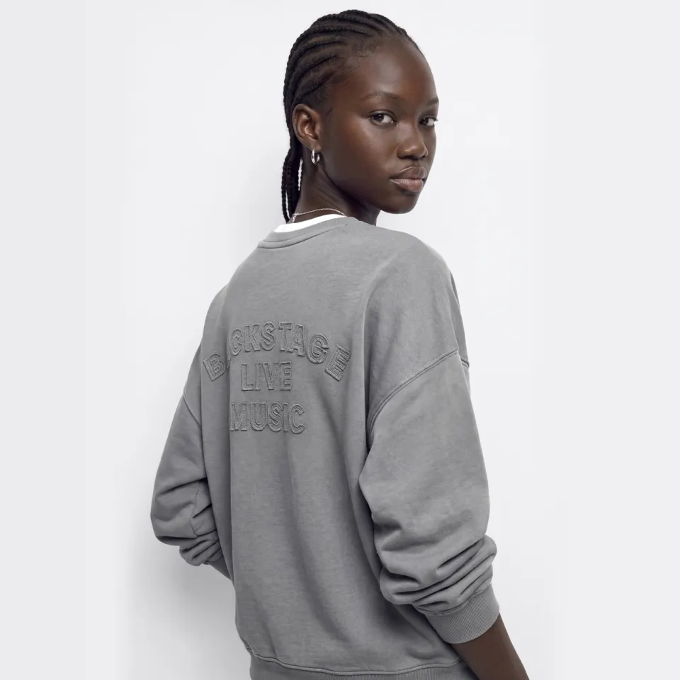 Mango TEEN oversized sweater met studs - grijs, foto 5