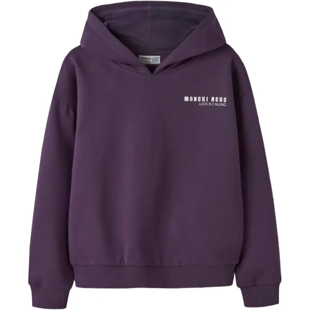 NAME IT KIDS sweater met backprint - paars