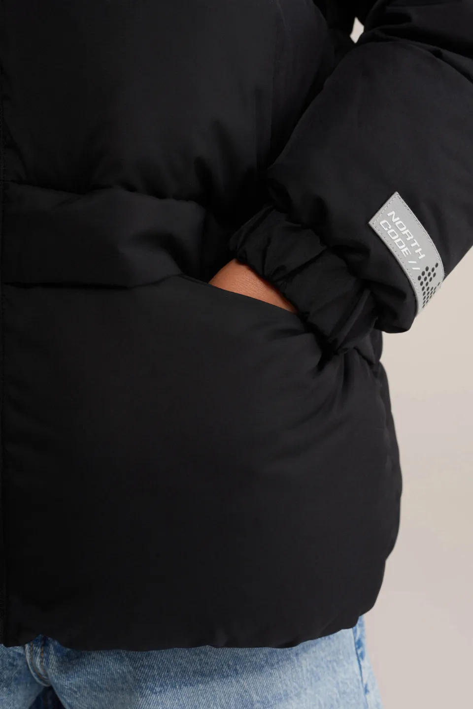 WE Fashion winterjas zwart met capuchon, foto 7