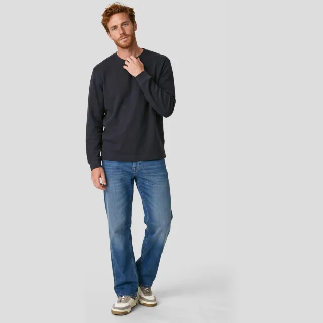 Boss We_Tempest regular fit longsleeve - dark blue