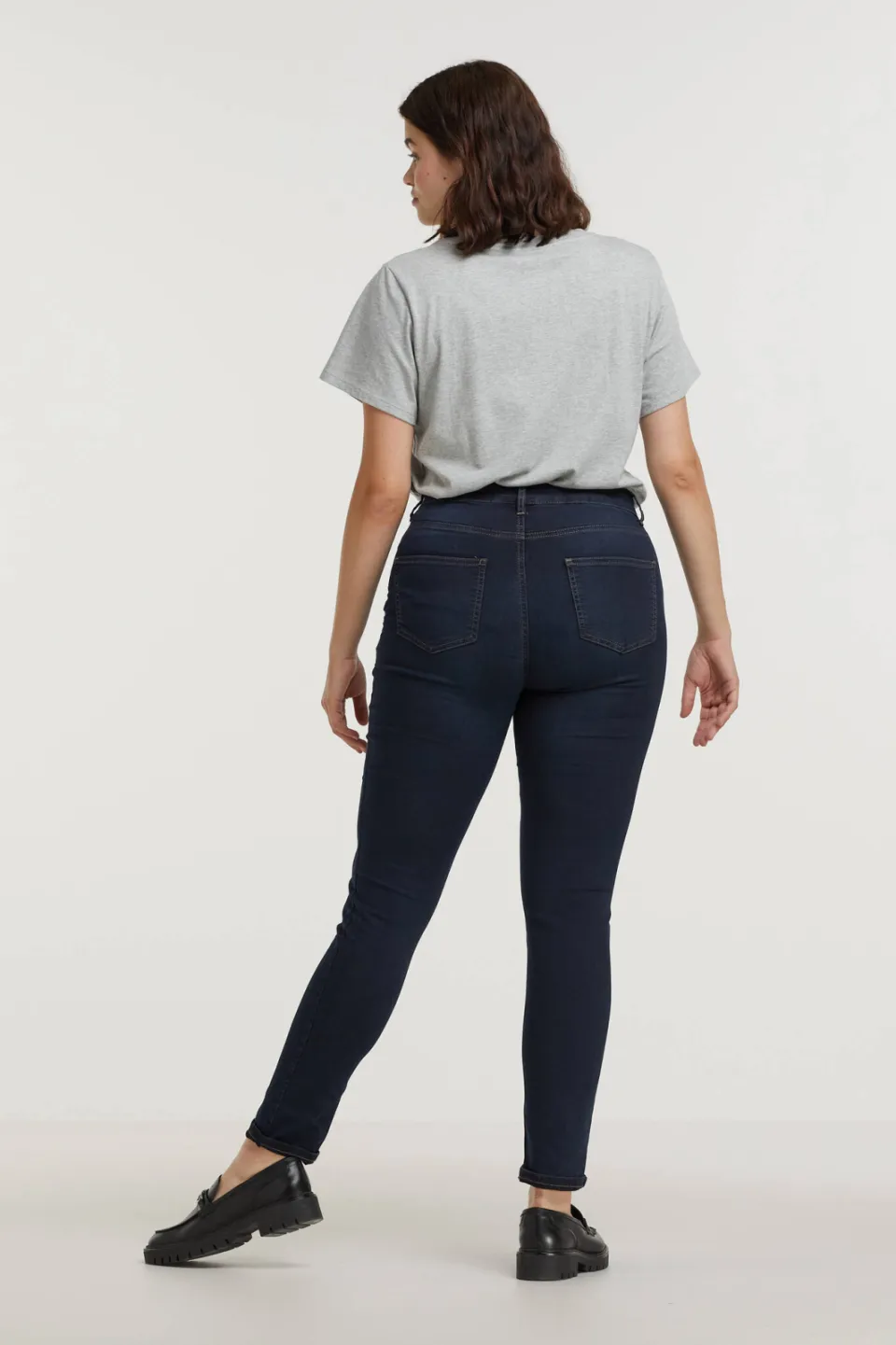 Yoek high waist shaping skinny jeans dark denim, foto 2